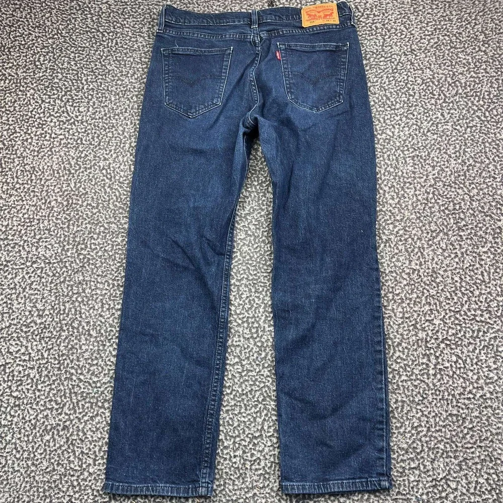 Levis 514 Jeans Men 34x30 Straight Fit Blue Denim Stretch Faded Pockets